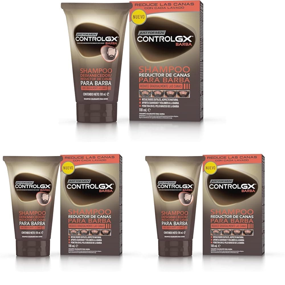 Just For Men Control GX Champú Y Acondicionador para Canas Hombre, Reduce Las Canas Gradualmente en Cada Lavado, Para Todos Los Tonos, 118ml — view 4