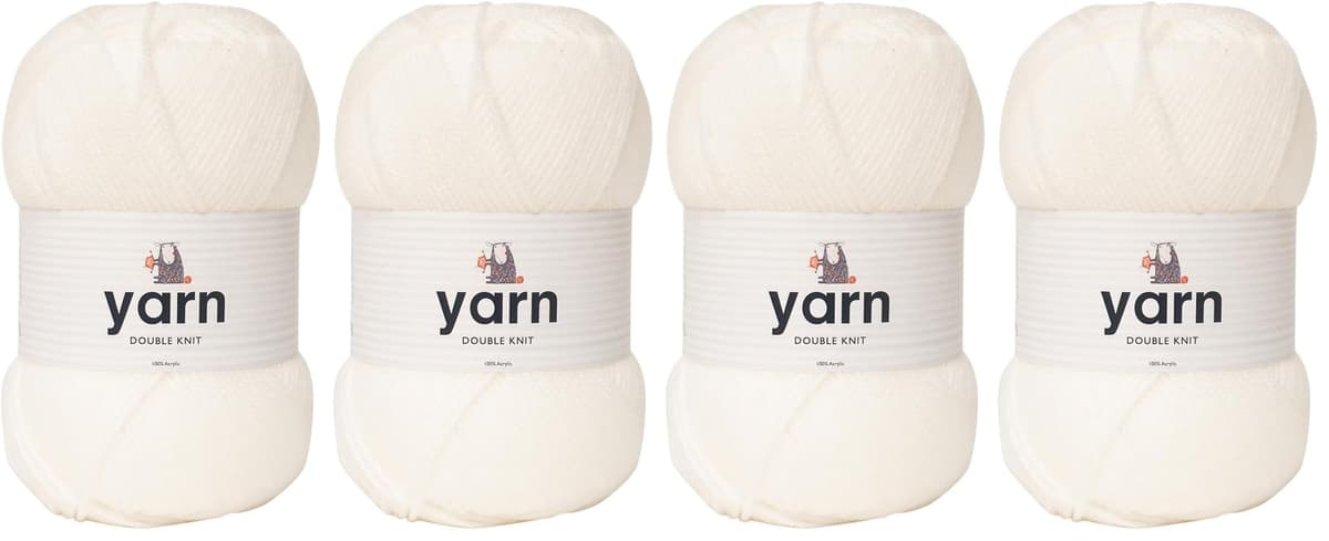 Korbond DK Beige Yarn - 100g Acrylic Wool - Lightweight, Hypoallergenic & Durable Double Knit Crochet Yarn Knitting Wool (290m Total) — view 94