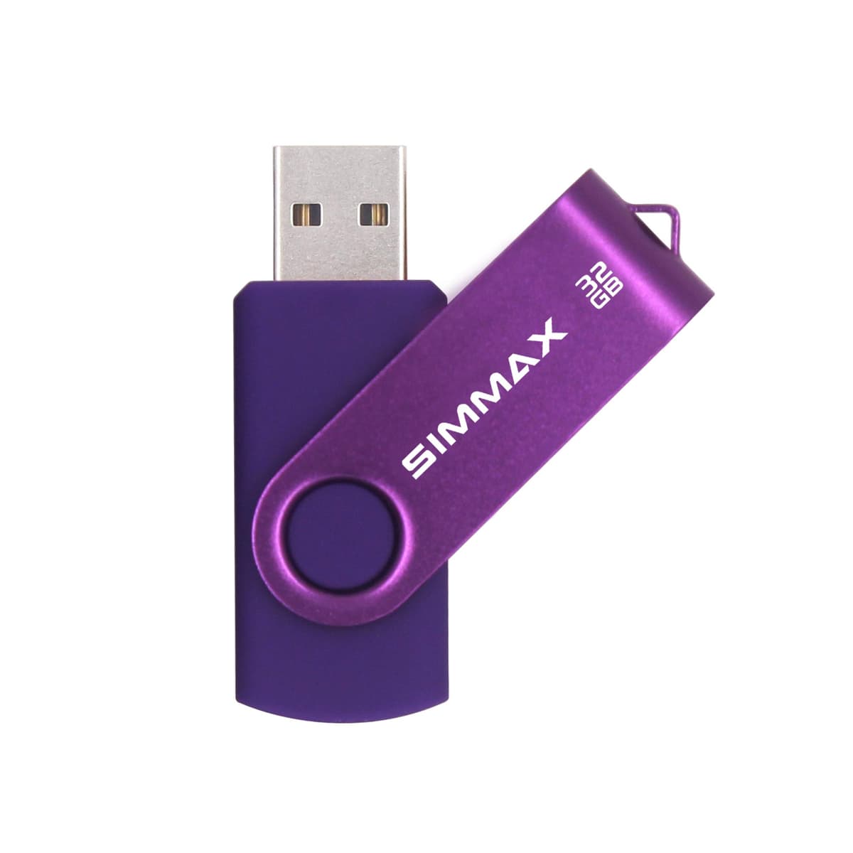 SIMMAX 32GB Memory Stick USB 2.0 Flash Drives Swivel Thumb Drive Pen Drive (32GB Purple) — view 3