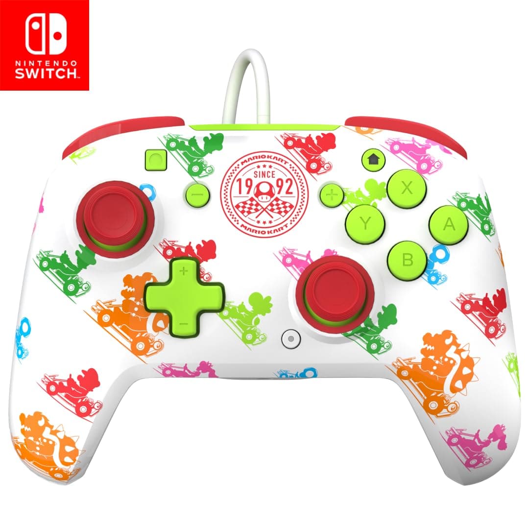 PDP Afterglow Wave Wireless Pro Controller with Full Motion for Nintendo Switch, Nintendo Switch - OLED Model, 8 RGB LED Lighting Zones, 30 Foot Range, 20 Hour Rechargeable Battery White — view 22