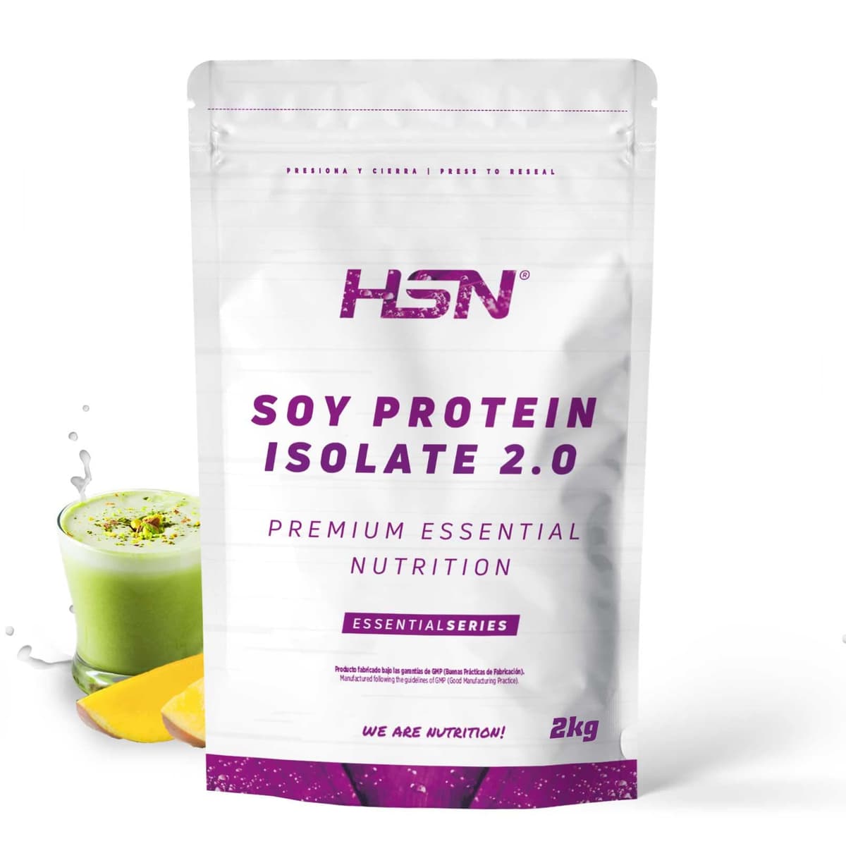 Proteína de Soja Aislada de HSN | Sabor Bombón de Chocolate y Avellanas 2 Kg = 67 Tomas por Envase | 100% Vegana | Soy Protein Isolate | No-GMO, Sin Gluten — view 27