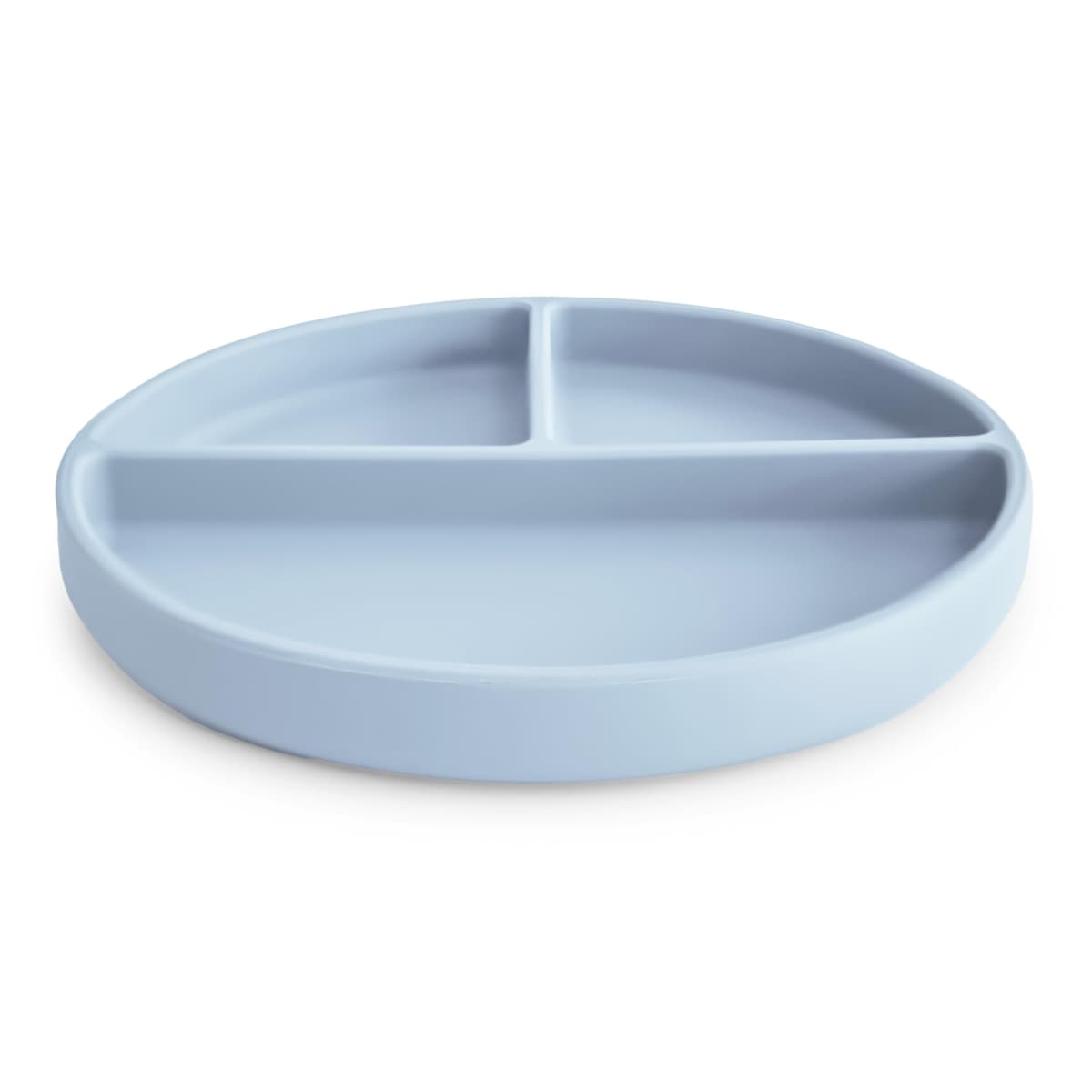mushie Platos de Silicona para Niños | con Ventosa Antideslizante | Accesorios de Aprendizaje para Bebés y Niños Pequeños | Sin BPA | Resistente al Lavavajillas y al Microondas | Powder Blue — view 2