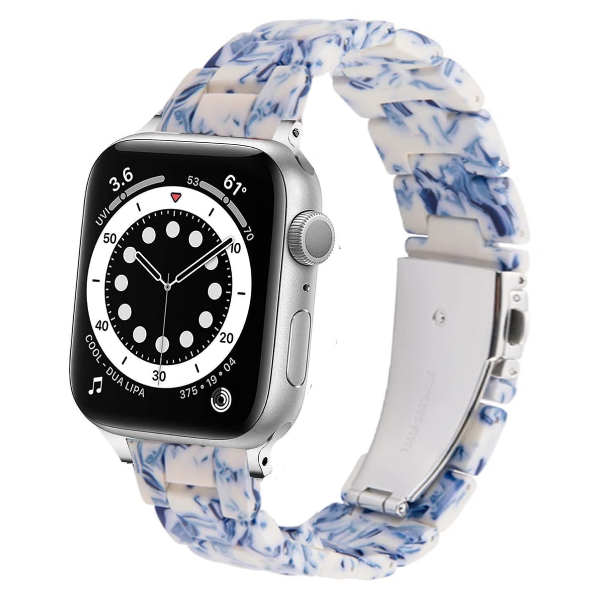 DEALELE Bands Compatible with Apple Watch 49mm 46mm 42mm 45mm 41mm 44mm 40mm 38mm, Colorful Resin Replacement Strap for iWatch Series 10/9 / 8/7 / 6/5 / 4/3 / Ultra/SE Women Men — view 18