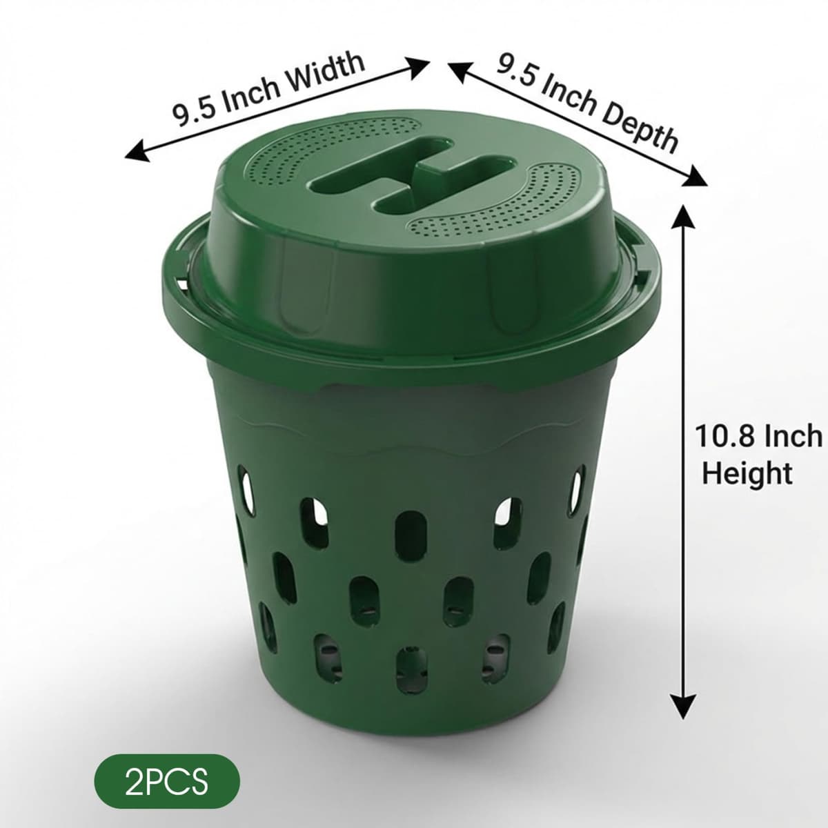 In Ground Worm Composter 12L, Vermicomposting Bin for Garden Beds & Home Use, Green Worm Composter for Beginners — view 2