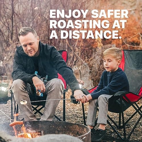 Grill Guru Smores Sticks for Fire Pit - Accessories for Campfire Marshmallow Roasting Sticks Smores Kit Outdoor-Smore Skewers Hot Dog Fork For Outside, Camping Essentials Bonfire Gear Long 32" 10 Pack — view 3