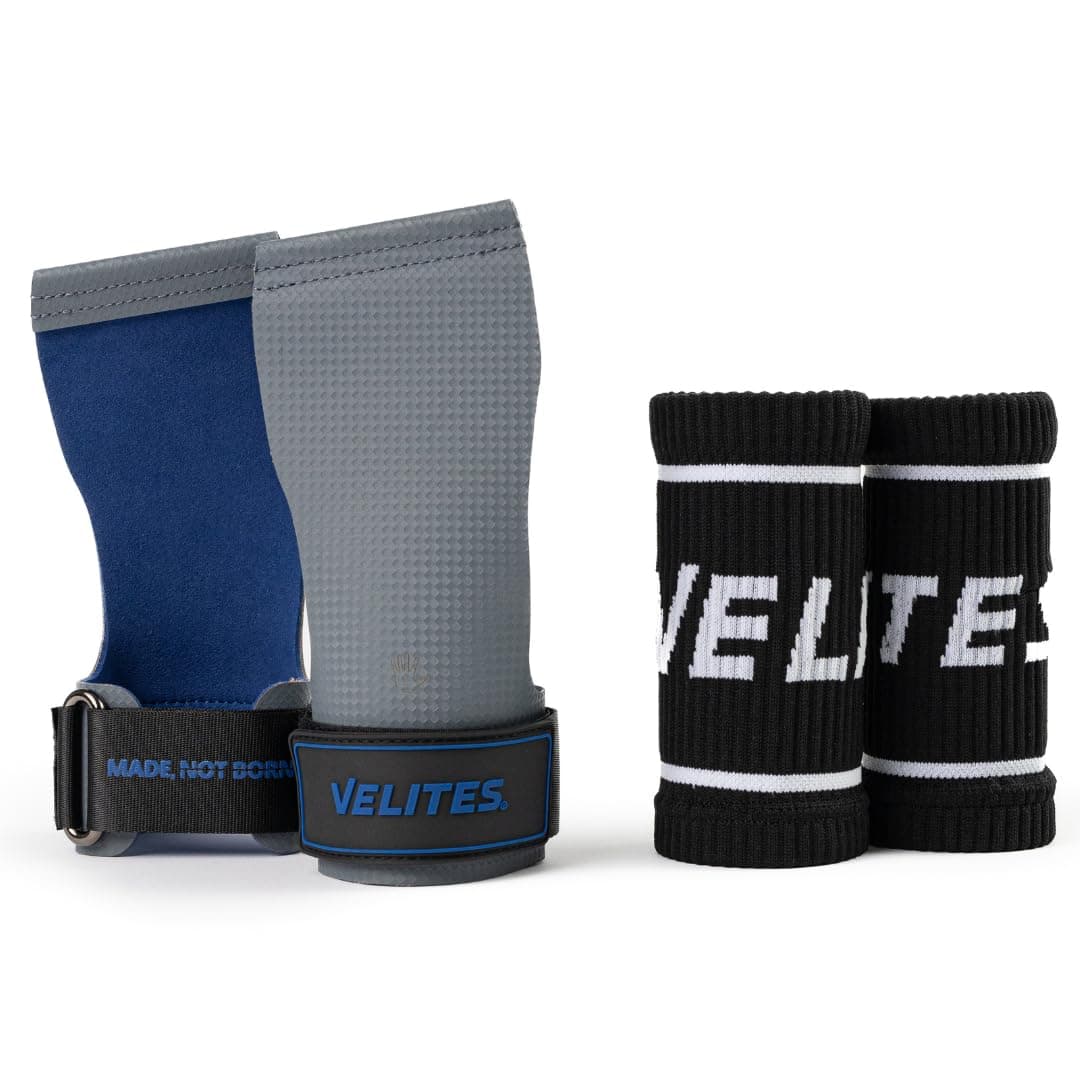Velites - Calleras Quad Ultra Oficiales de Crossfit® Games - Sin Magnesio y Barras Lisas - Muñequeras y Bolsa de Transporte Incluidas - Dominadas, Muscle Ups y Toes to Bar