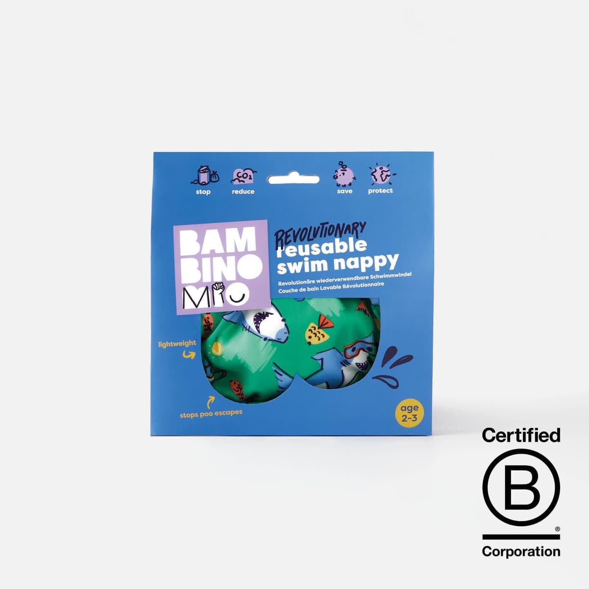 Bambino Mio, pañal bañador, muelle de pelícanos, mediano (6-12 meses) — view 6