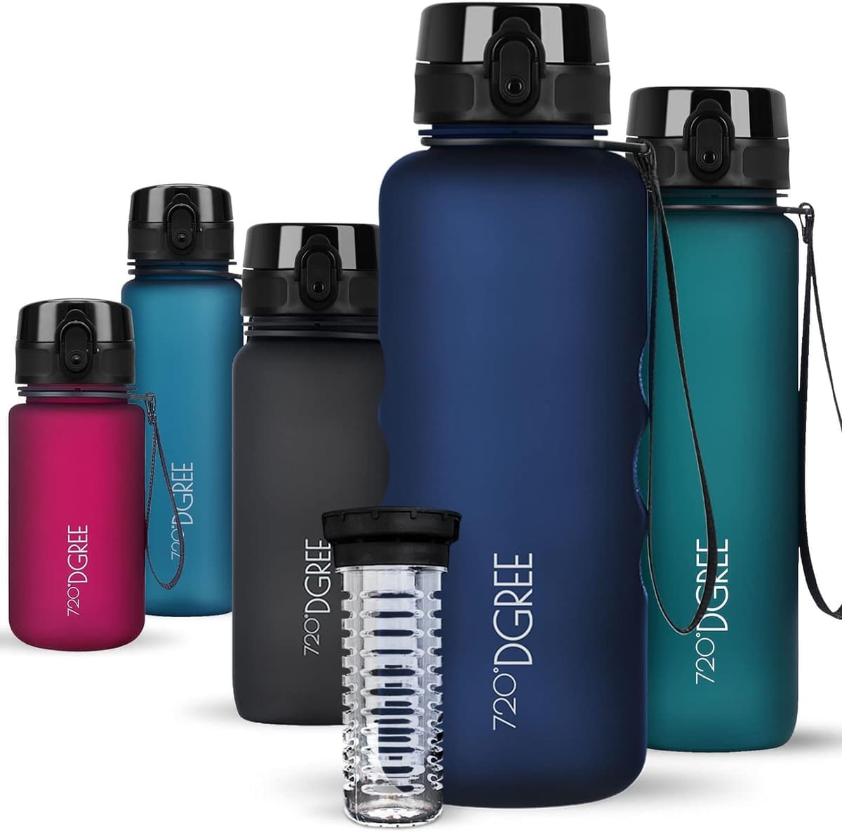 720°DGREE Botella de agua uberBottle – 1,5 litros, 1500ml | Novedosa botella deportiva | Sin BPA | Ideal para niños, fitness, deportes, fútbol, guardería, escuela, pequeños, antigoteo — view 150