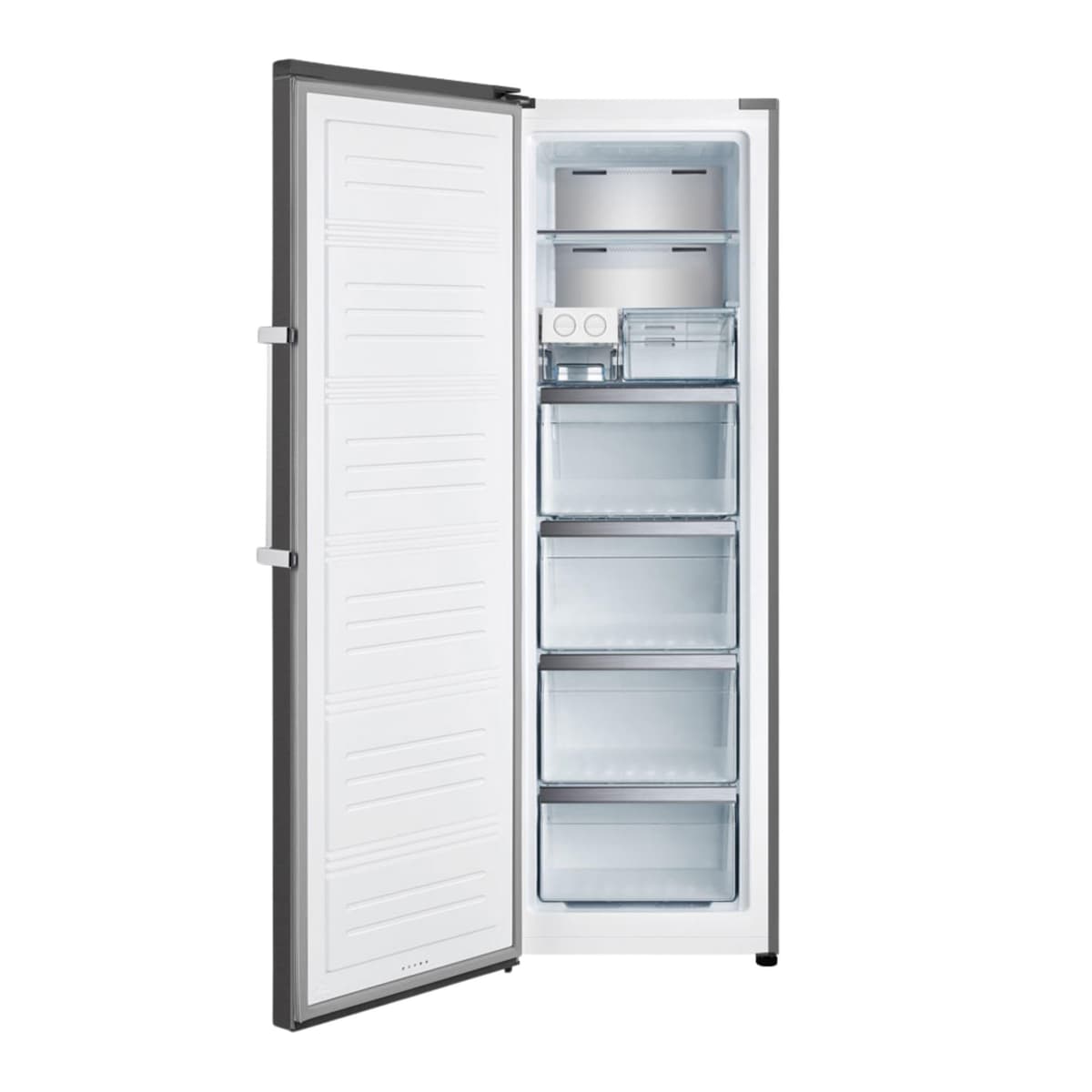Teknix TH60TNFBIX Tall Freestanding Freezer - Upright with 274 Litre Capacity - No Frost - Suitable for Outbuildings - Metal Tech Cooling - Black Stainless Steel, 185.5H x 65.1D x 59.5W (cm) — view 2