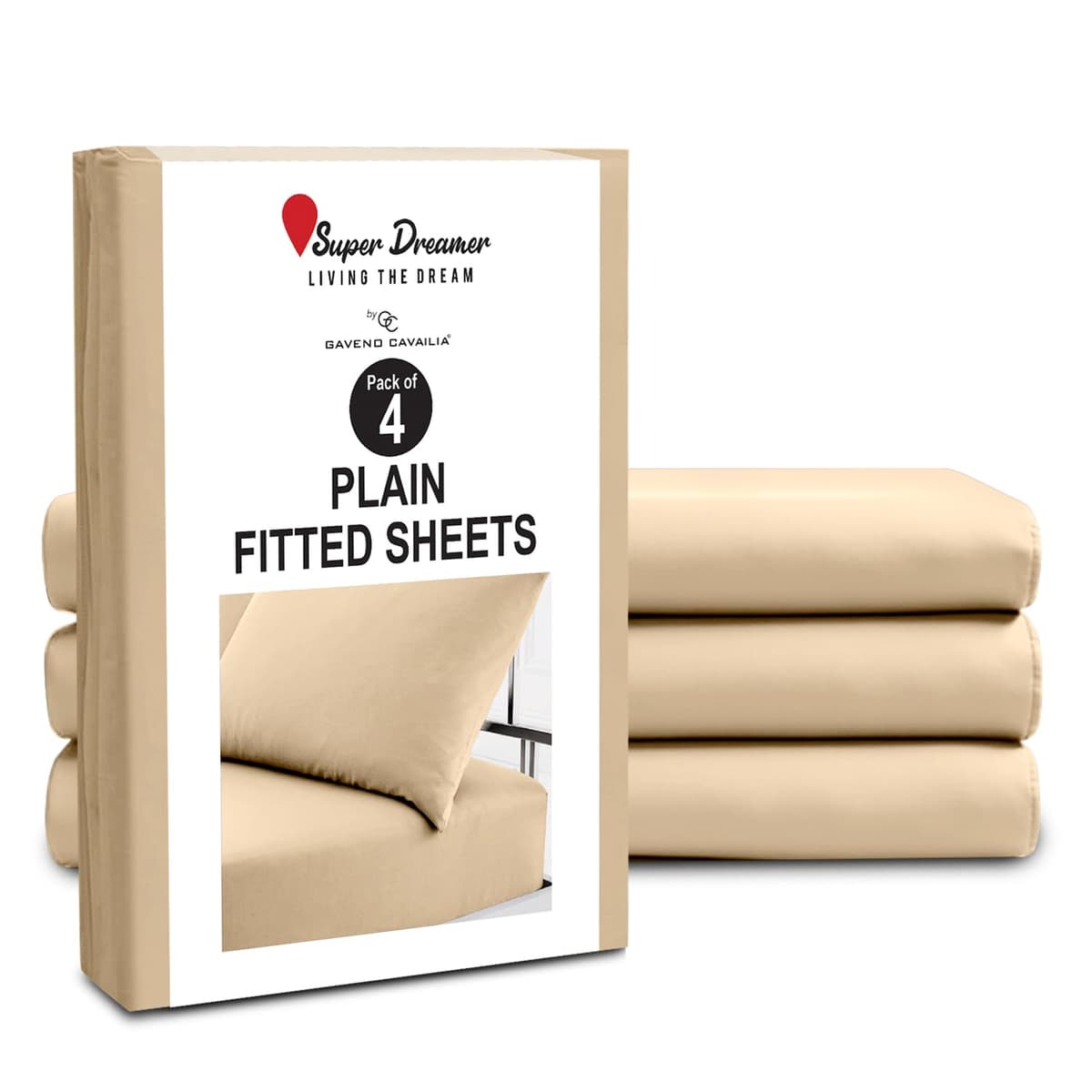 GC GAVENO CAVAILIA Fitted Sheet Single Bed (91 x 190cm) - Grey Bedding Sheets - Plain Dyed Microfiber Bed Sheets Single - (10 inch) 25cm Deep Pocket Bottom Sheet - Easycare - Wrinkle & Fade Resistant — view 16
