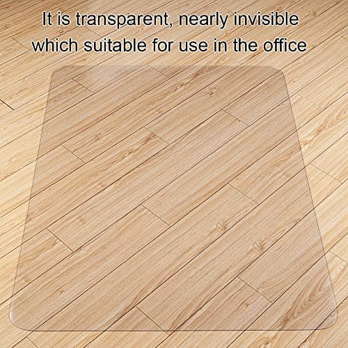 Kuyal Clear Chair mat for Hard Floors 36 x 48 inches Transparent Floor Mats Wood/Tile Protection Mat for Office & Home (36" X 48" Rectangle) — view 5