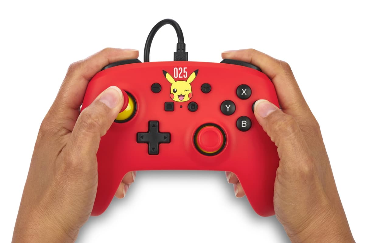 PowerA Wired Controller for Nintendo Switch OLED - Laughing Pikachu, Gamepad, Officially Licensed — view 2