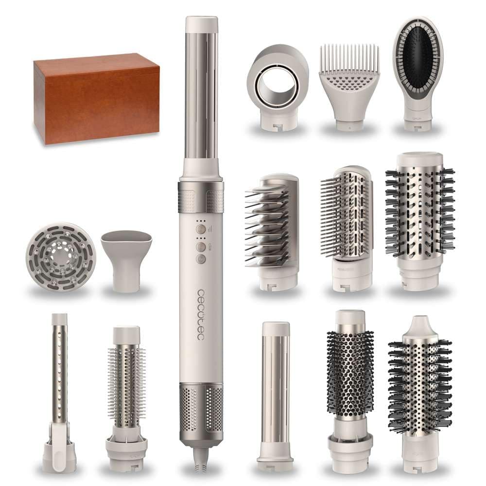Cecotec Cepillo de Aire Secador Moldeador Alisador Multifunción 8 Cabezales CeramicCare AirGlam Champagne. 1400W, Tecnología Coanda, 3 Velocidades, 3 Temperaturas, Control Inteligente Calor, 110000rpm — view 17