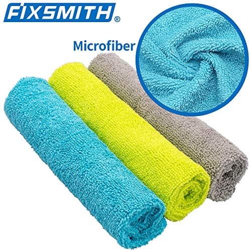 FIXSMITH Microfiber Cleaning Cloth - Pack of 8, Size: 12 x 16 in, Multi-Functional Cleaning Towels, Highly Absorbent Cleaning Rags, Lint-Free, Streak-Free Cleaning Cloths for Car Kitchen Home Office. — view 5
