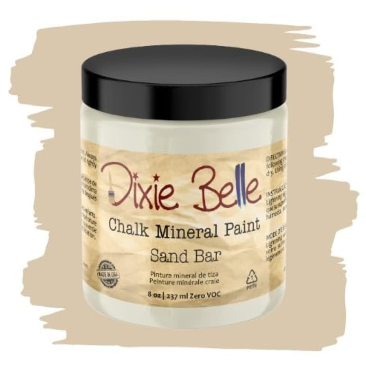 Dixie Belle Paint Company Chalk Finish Furniture Paint - Caviar (32oz) - Matte Black Chic Chalk Mineral DIY Furniture Paint — view 379