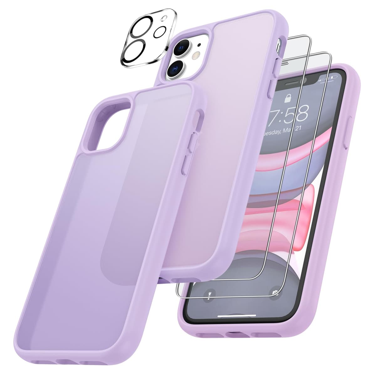 FLLAO 4 en 1 Funda para iPhone 15 con 2 Protector Pantalla y 1 Protector Lente Cámara, [Almohadilla de Aire integrada] Antigolpes Antiarañazos Carcasa 6,1 Pulgadas, Transparente — view 66