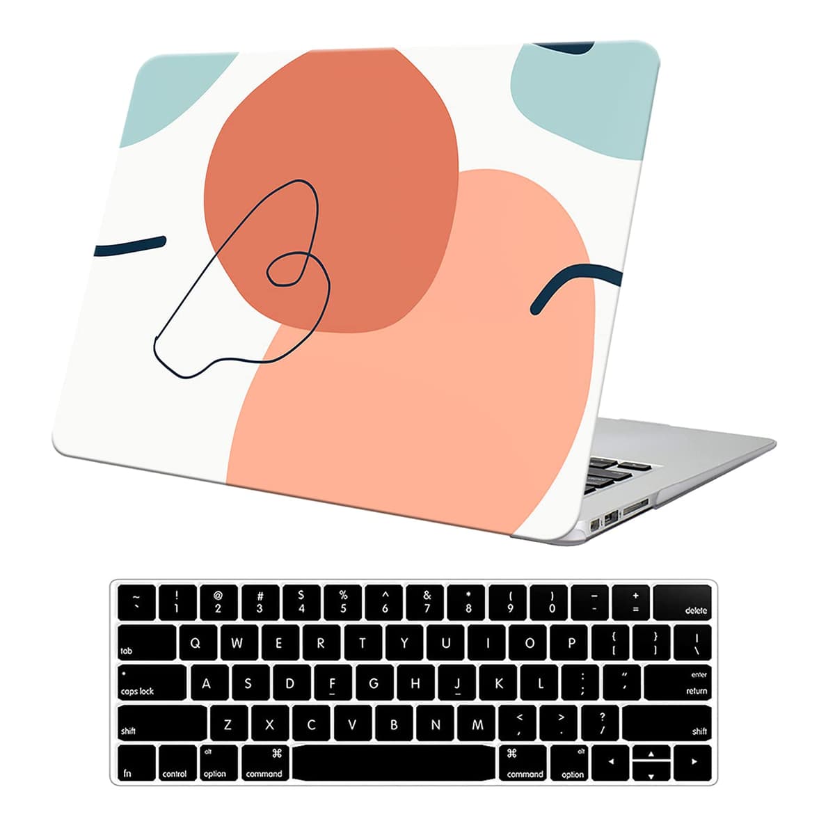 for MacBook Air 13.6 inch Case 2022 2023 2024 2025 Release M4 A3240 M3 A3113 M2 A2681 with Touch ID, Plastic Laptop Hard Shell Case & Keyboard Cover for M4 M3 M2 MacBook Air 13.6,Black Marble — view 31