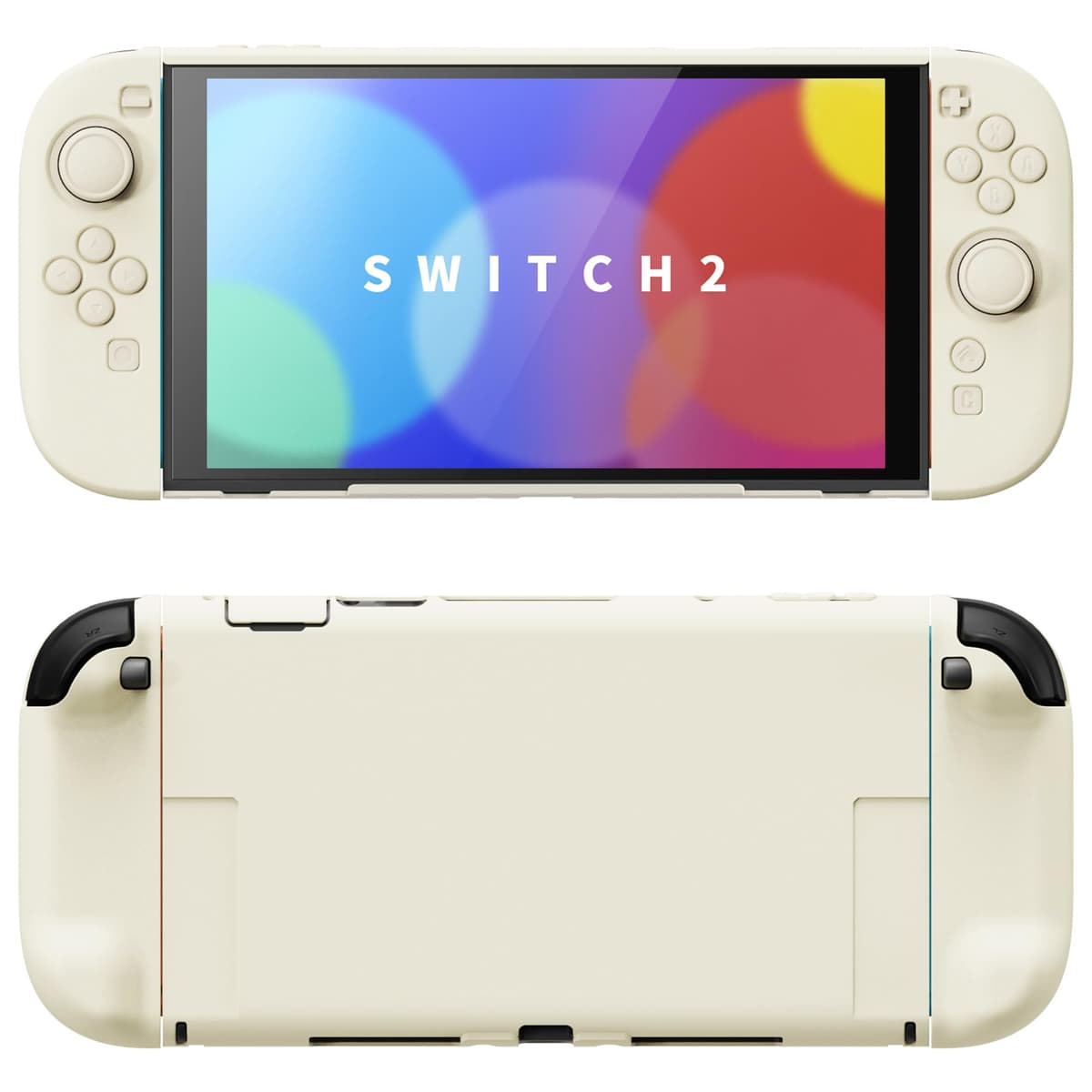 PlayVital Funda Protectora para Nintendo Switch 2 (2025) - Carcasa Rígida Dockable con Soporte Plegable y Tapas para Joysticks, Protector para Switch 2 - Color Sólido Serie (Amarillo Antiguo)
