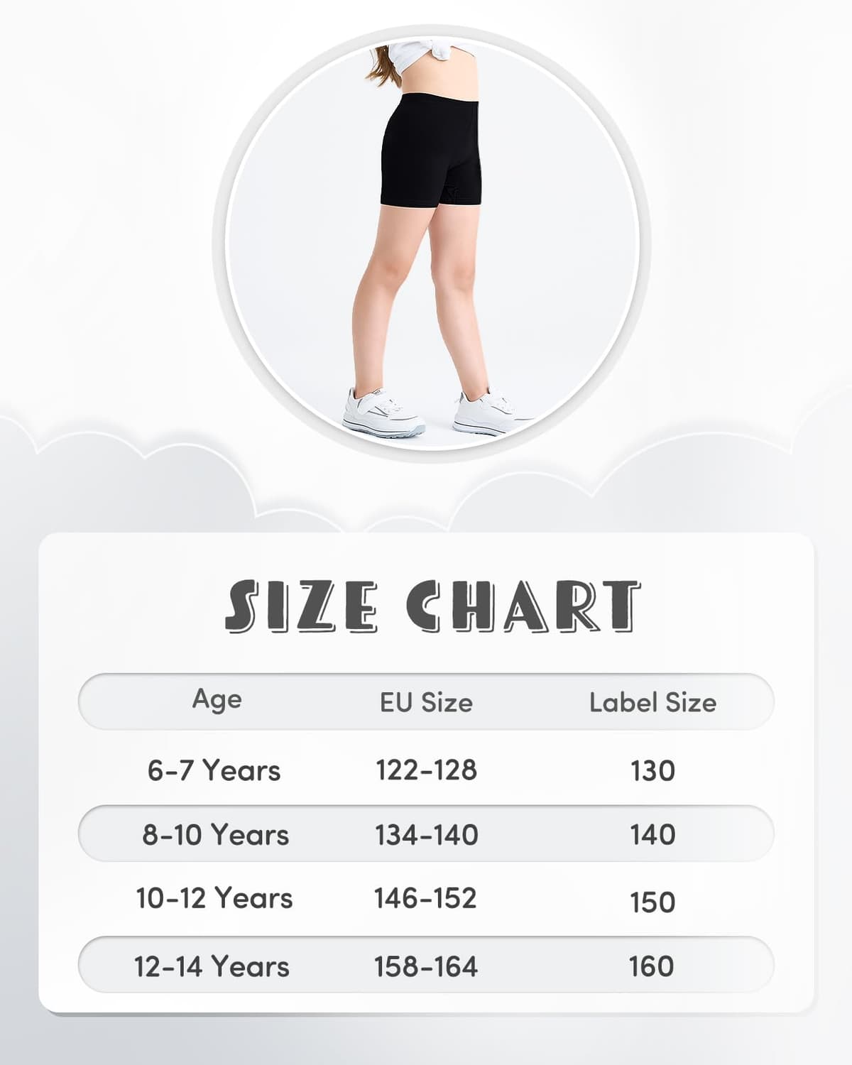 Domee Shorts Pantalones Cortos Leggings Deporte Verano Algodón Niñas 3 Pack — view 6