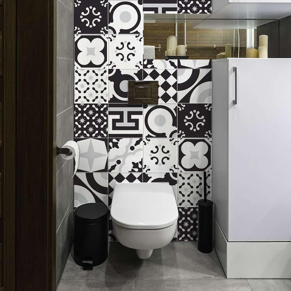 RE-COVERTILES - Pegatinas Azulejos Cocina y Baño Stickers de PVC Impermeables Antiarañazos Decoración de Pared Baldosas Peel and Stick - Modelo 24 Pzas 10x10 cm PS00179 Made in Italy — view 60