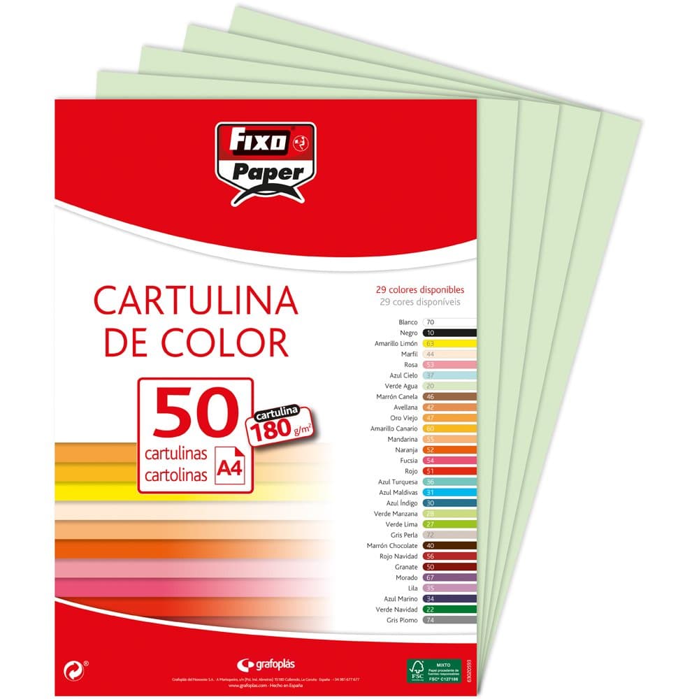 Fixo Paper 11110470 - Pack de 100 – Cartulina blanca A4, 180g — view 11