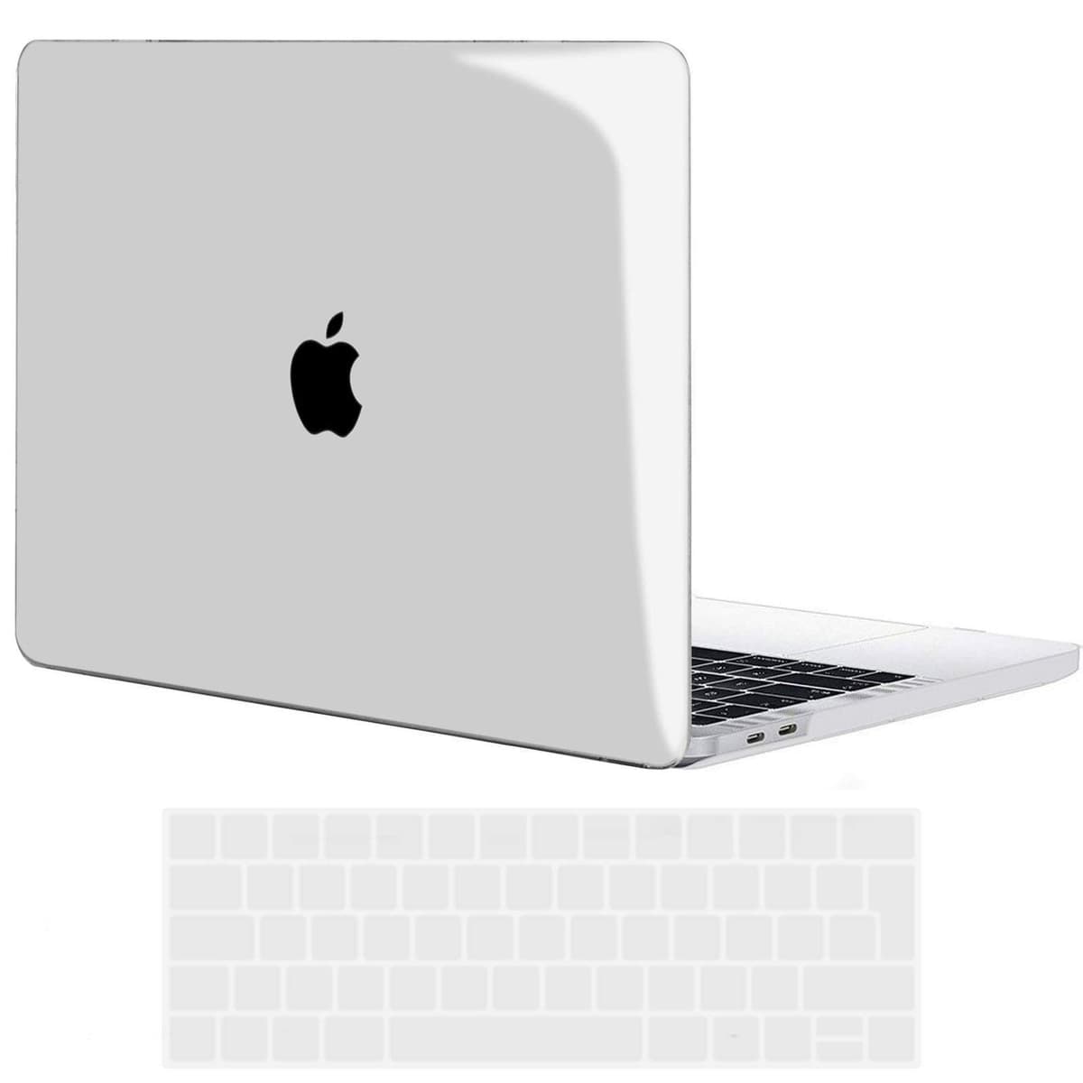 TECOOL Case compatible with MacBook Air M1 & MacBook Air 13 inch Retina 2020 2019 2018 (A2337 A2179 A1932), Plastic Snap On Hard Shell Cover & UK EU Keyboard Protector, Crystal Clear (Glossy) — view 60