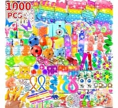 1000pcs Party Favors Goodie Bags for Kids, Fidget Toys Pack, Stocking Pinata Stuffers, Birthday Gifts, Classroom Prize, Treasure Box, Carnival Prizes, Easter Eggs Fillers