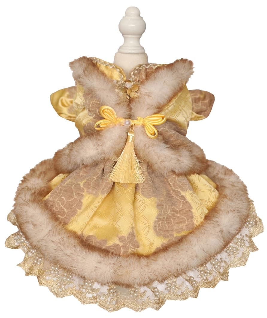 MaruPet Fashion Sweet Puppy Dog Chiffon Princess Dress for EXTRAL Small and Small Dog Pink S — view 46
