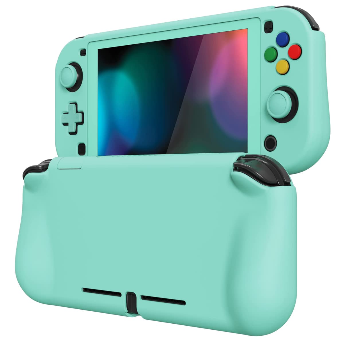playvital ZealProtect Protective Case for Nintendo Switch Lite, Hard Shell Grip Cover for Nintendo Switch Lite w/Screen Protector & Thumb Grip Caps & Button Caps - Antique Yellow — view 16