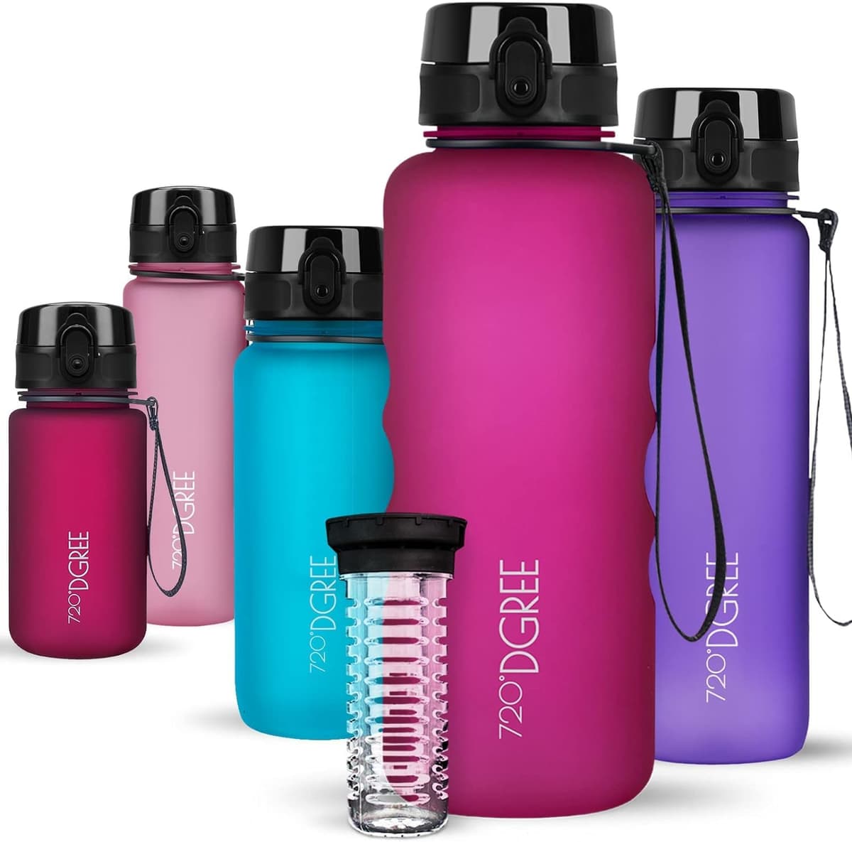 720°DGREE Botella de agua uberBottle – 1,5 litros, 1500ml | Novedosa botella deportiva | Sin BPA | Ideal para niños, fitness, deportes, fútbol, guardería, escuela, pequeños, antigoteo — view 126