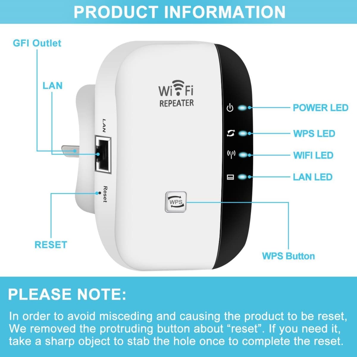 2026 Newest WiFi Booster, WiFi Extender, WiFi Repeater, Covers Up to 5500 Sq.ft and 50 Devices, Internet Booster - with Ethernet Port, Quick Setup, Home Wireless Signal Booste-White — view 2