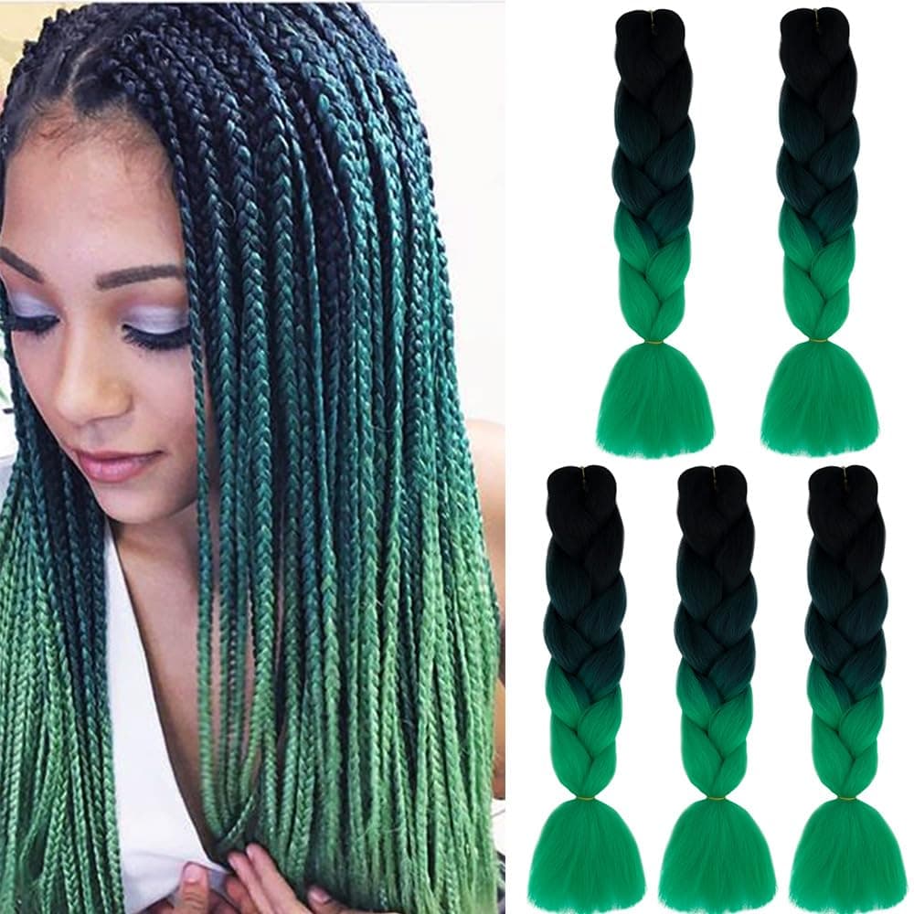 24" Braiding Hair Extension Jumbo Braids Synthetic 3bundles/pack Crochet Hair Afro Box Braid Heat Resistent (Dark Purple) — view 65