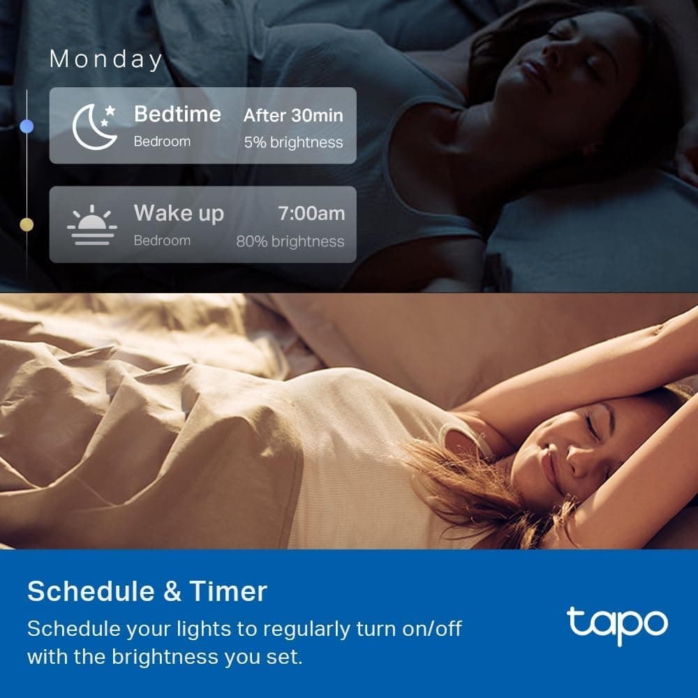 Tapo L530B (2-Pack) Smart Bulb, B22 Colour Changing Light Bulb, Alexa Light Bulbs, LED Light Bulb,8.7W (60W), Dimmable, Schedule & Timer, Energy Saving, App Remote Control, Google Voice Control — view 5