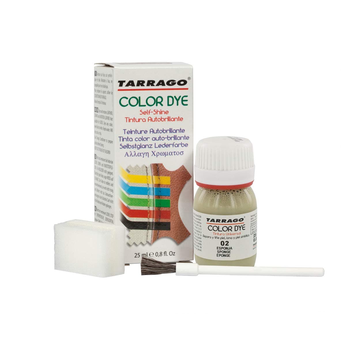Tinte para Zapatos y Bolsos de Cuero y Textil con Esponja y Brocha | Cubre Rozaduras y Desgastes del Calzado | Gama de 90 colores — view 16