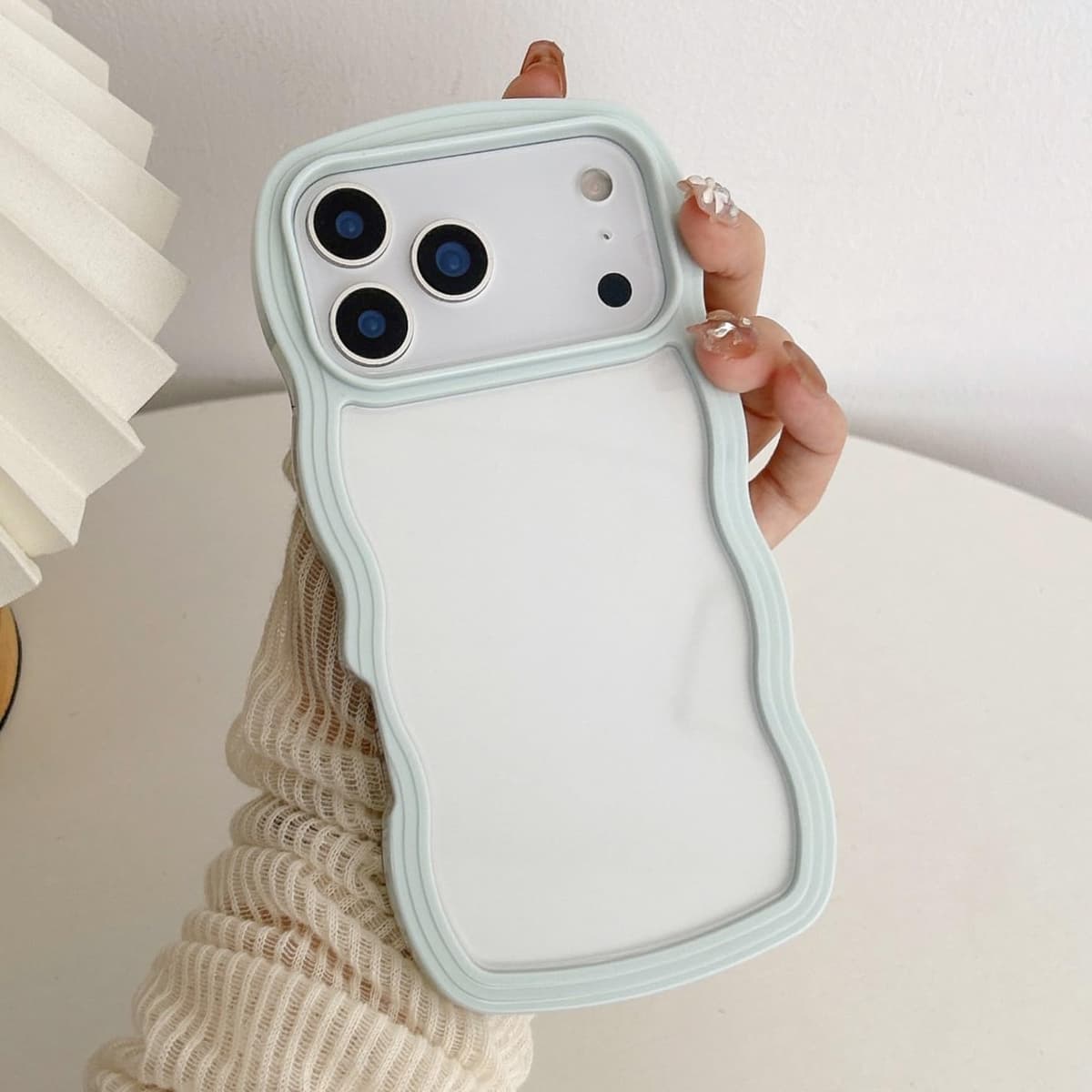 QLTYPRI Compatible with iPhone 11 Case, Cute Curly Wave Frame Clear Case for Girls Women, Transparent Soft Silicone TPU Bumper Shockproof Protective Phone Cover for iPhone 11 - Purple — view 26
