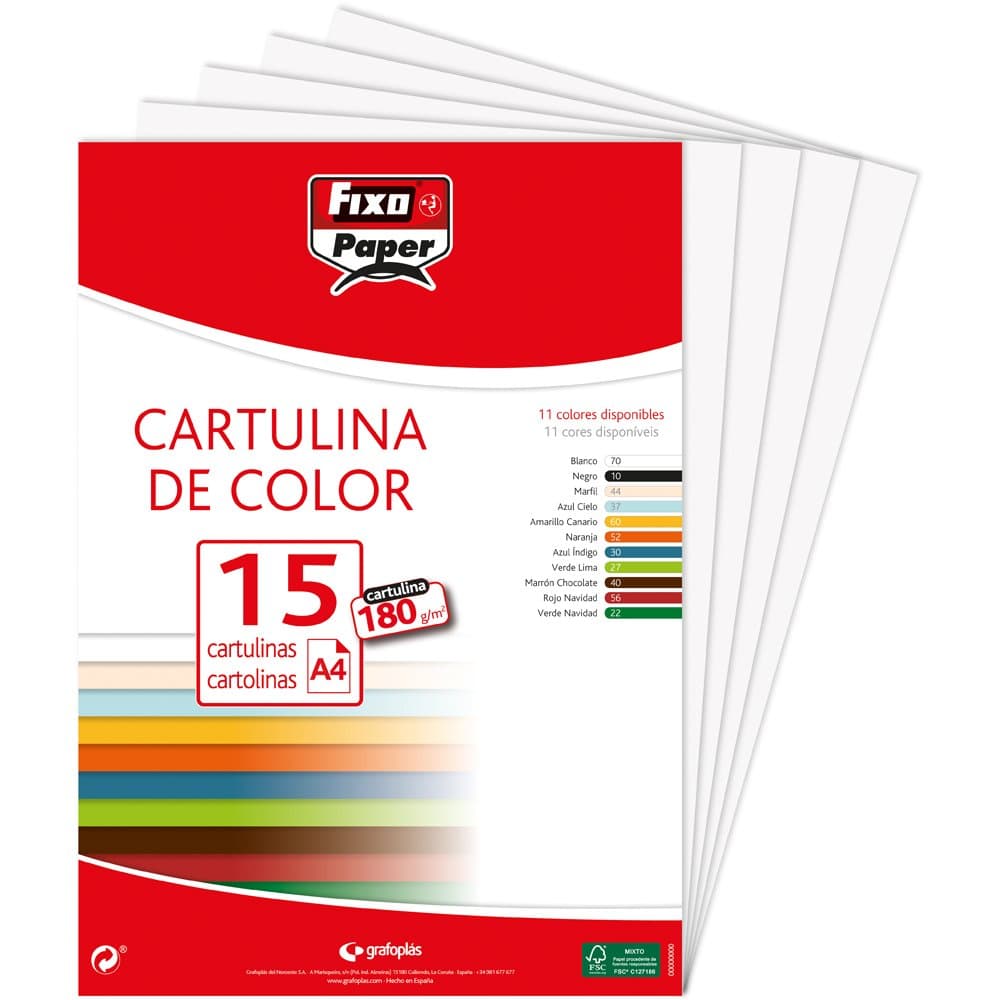 Fixo Paper 11110470 - Pack de 100 – Cartulina blanca A4, 180g — view 20