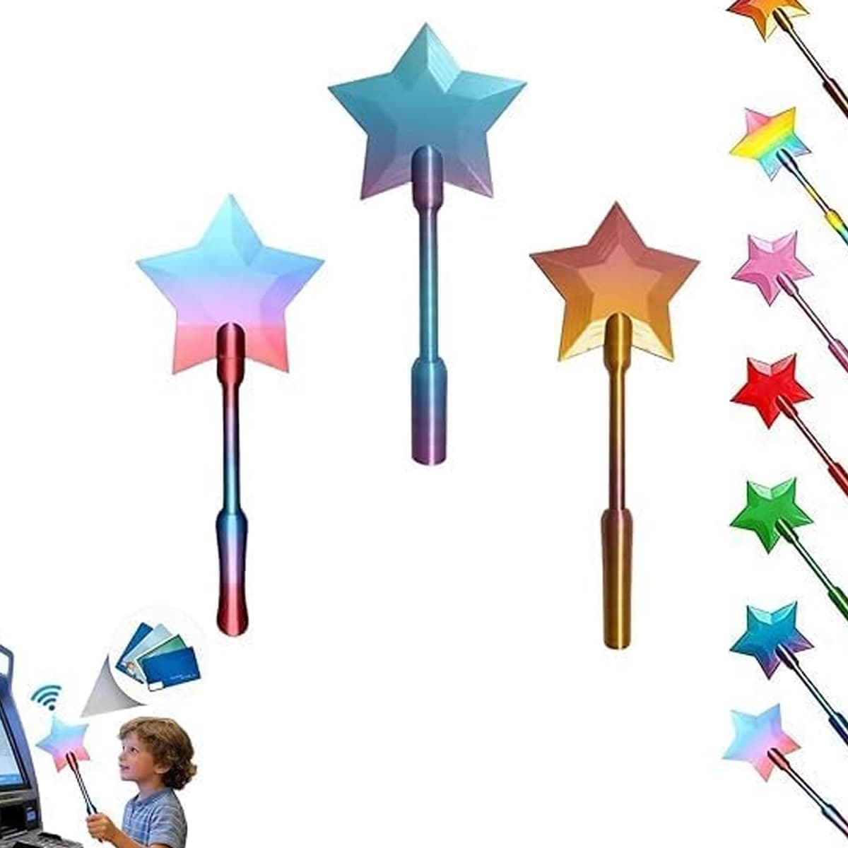 Magic Fairy Fairy Wand Credit Card Holder, Fairy Wand Credit Card Holder - 3D Printed Tap to Pay-Contactless Payment Holder (Style-C) — view 13