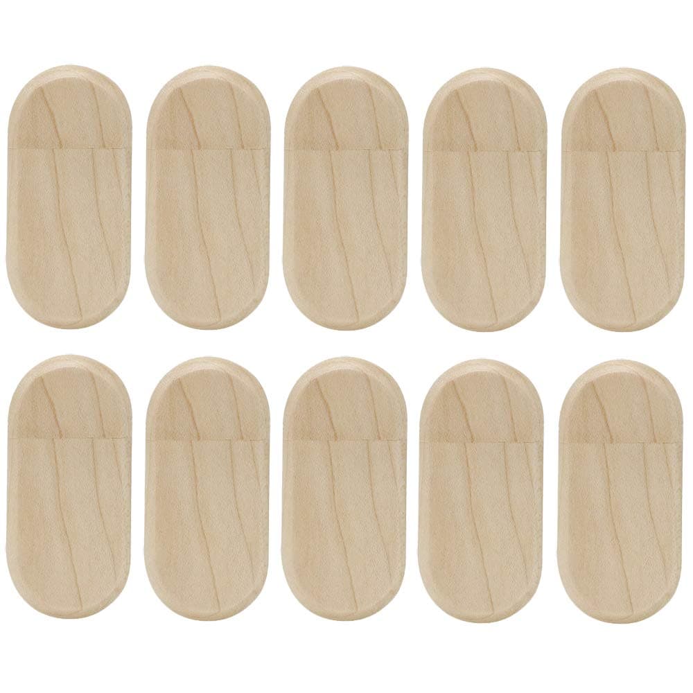 A Plus+ 10 Unidades Flash USB de 32 GB Stick Memory Forma de corazón con Caja de Madera Regalo de Boda — view 3