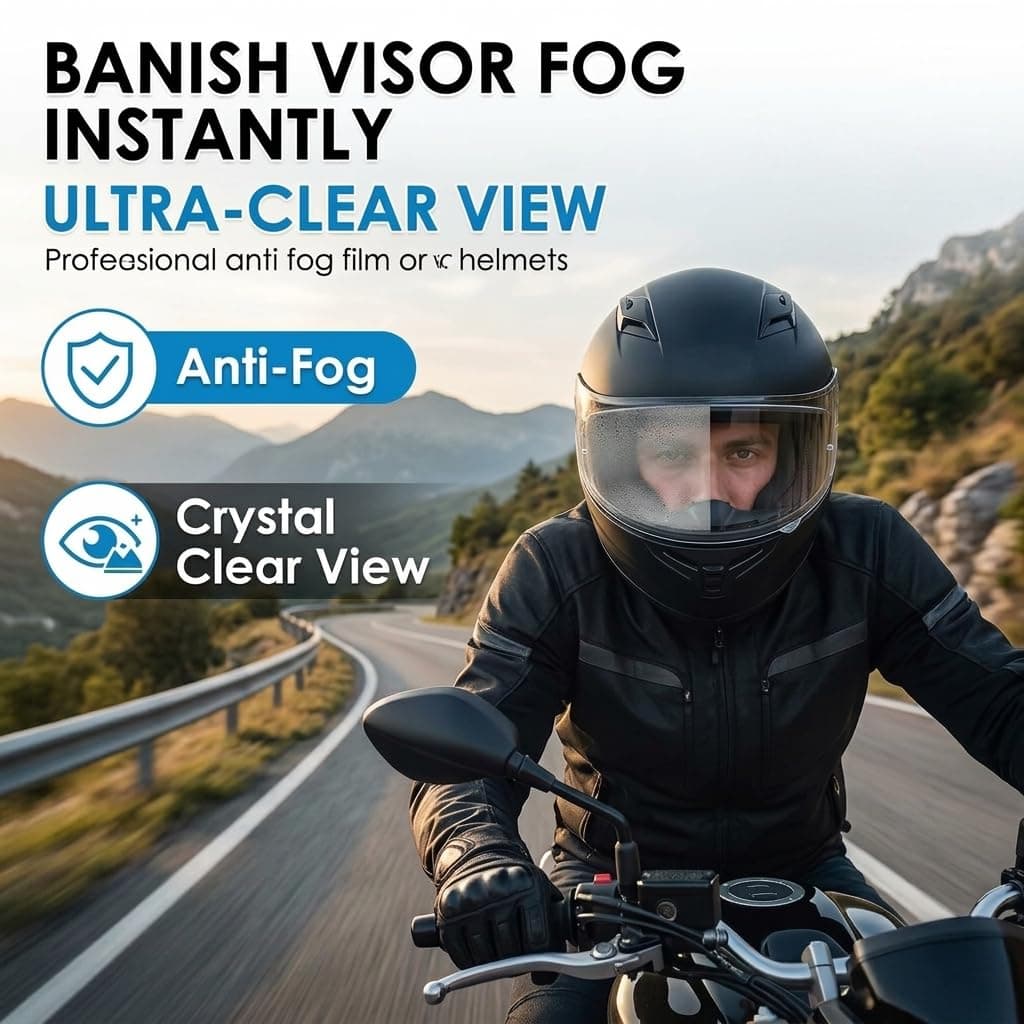 2 PCS Universal Pinlock Visor Insert Film,Anti Fog Helmet Visor Insert, Motorcycle Anti Fog Visor, HD Clear Anti Glare Waterproof Shield for Full Face & Open Face Helmets, Motorbike Helmet Accessories — view 4