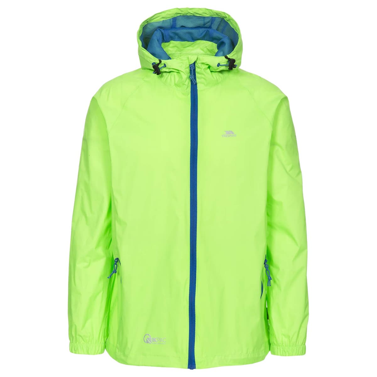 Trespass Adults Waterproof Jacket Qikpac - Lightweight Packaway Raincoat, 2 Zip Pockets, Full Body Front Zip, Adjustable Hood, Storm Flap, Ventilated Back, Foldable Packs in Pouch — view 18