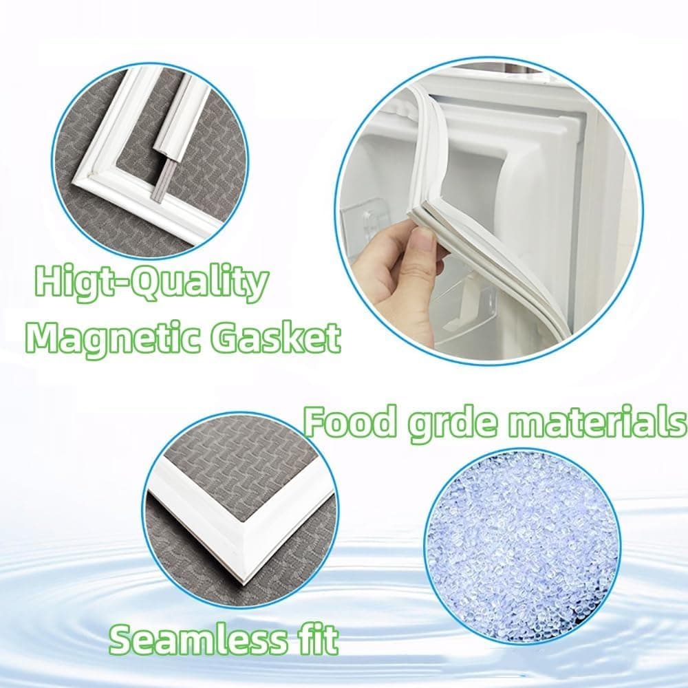 Sello magnético universal personalizado para puerta de refrigerador, piezas de refrigerador de todos los tamaños, blanco/gris (Gris) — view 4