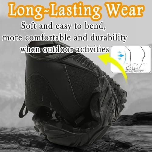 MIFAWA Barefoot Shoes Men Women Minimalist Shoes Zero Drop Workout Cross-Trainer Hiking Water Wide Toe Box Hike Footwear Grounded for Women Black — view 6