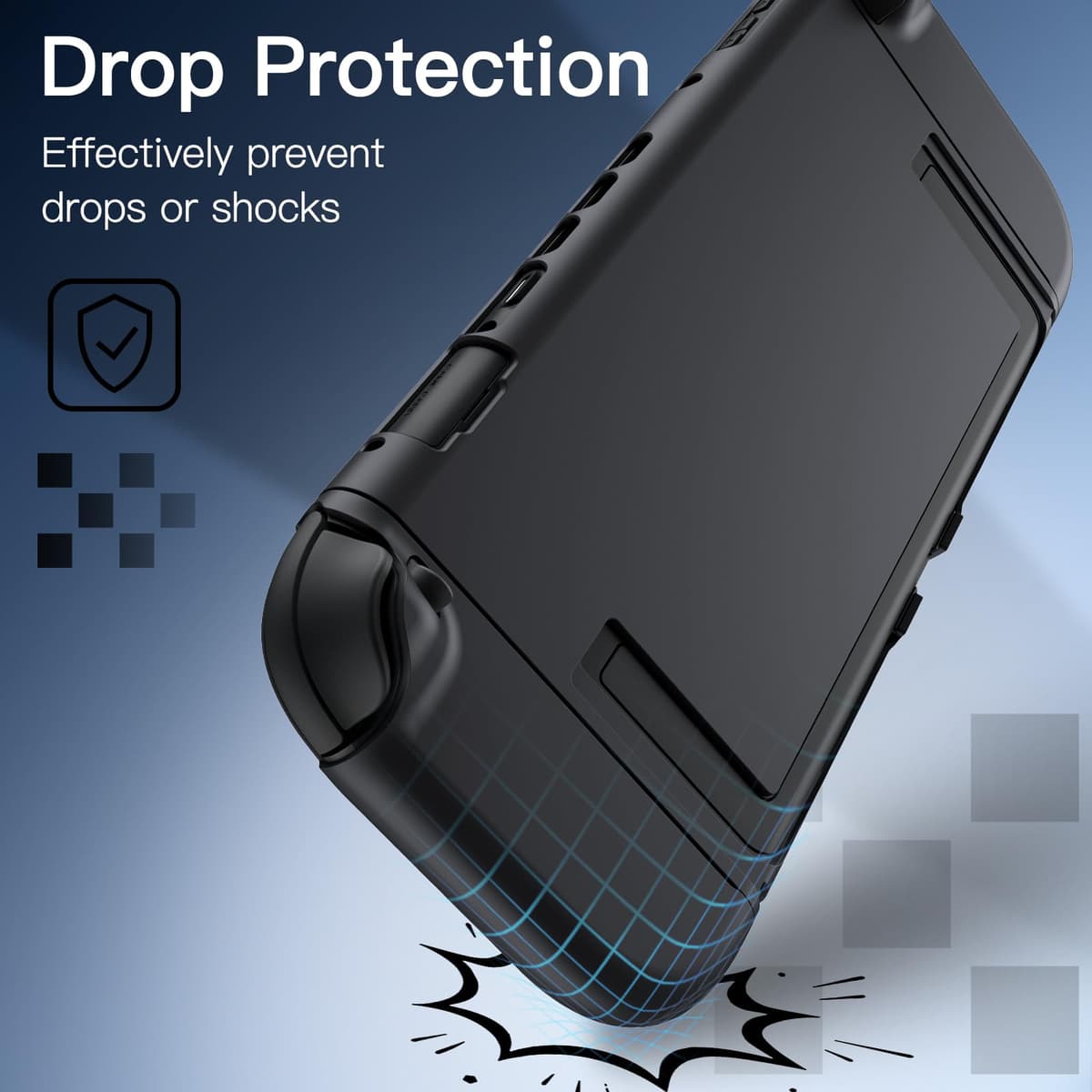 JETech Slim Dockable Case for Nintendo Switch 2 (2025) 7.9 Inch, Soft TPU Grip Cover for Joy-Con Detachable, Matte Carrying Protective PC Back Shell, Anti-Scratch (Black) — view 6