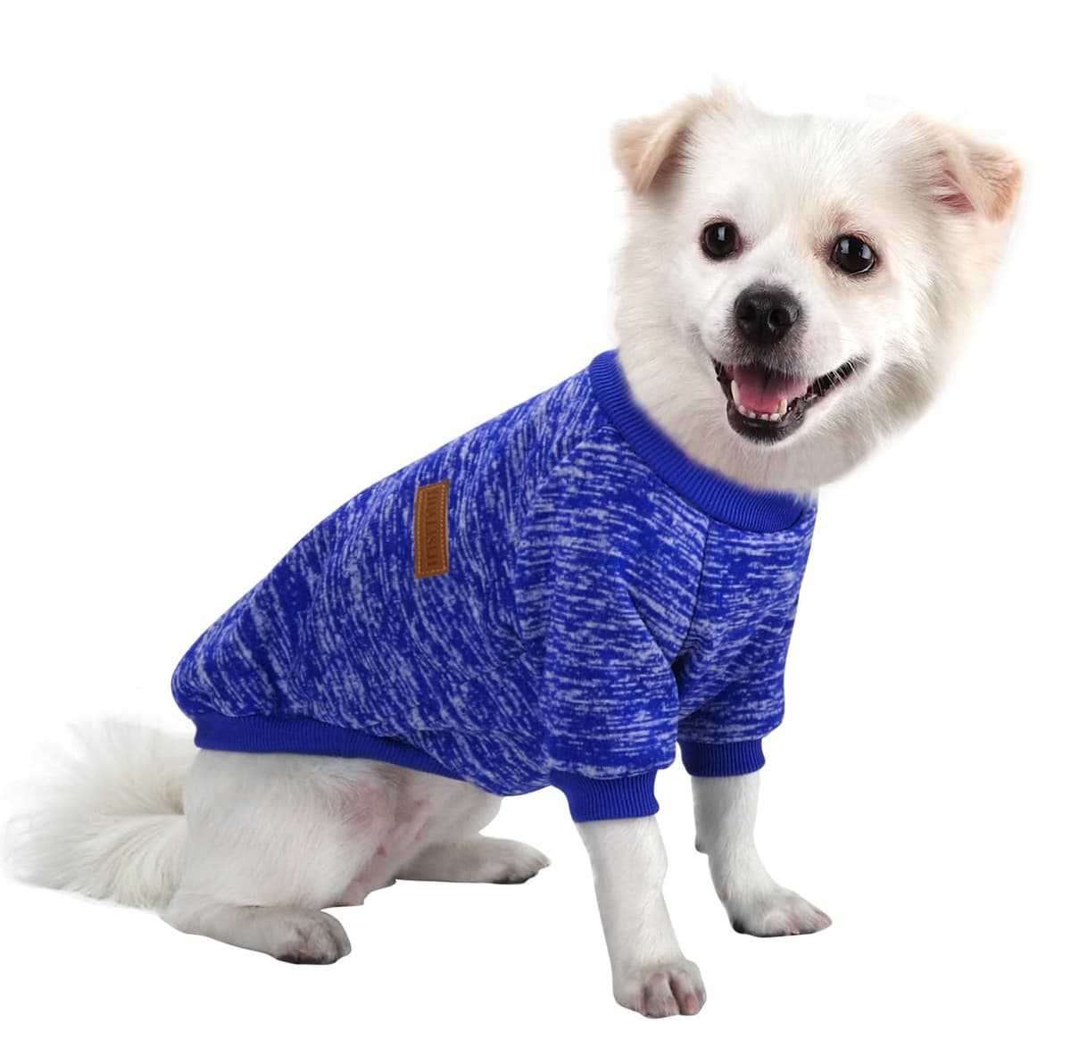 Dog Jumper Medium Chihuahua Jumper Christmas Sweater Fleece Inside Soft Cozy, Colour Vibrant Easy to Take On and Off (Pink+Grey, M) — view 38