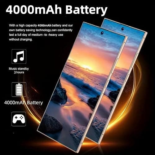 FOXIONO Ultra Unlocked Cell Phone,Built in Pen The S22ULTRA Phone,Smartphone Battery 4000mAh 6.8" HD Screen,Android 12.0 4+64GB Dual SIM/Photos (Black-1) — view 3