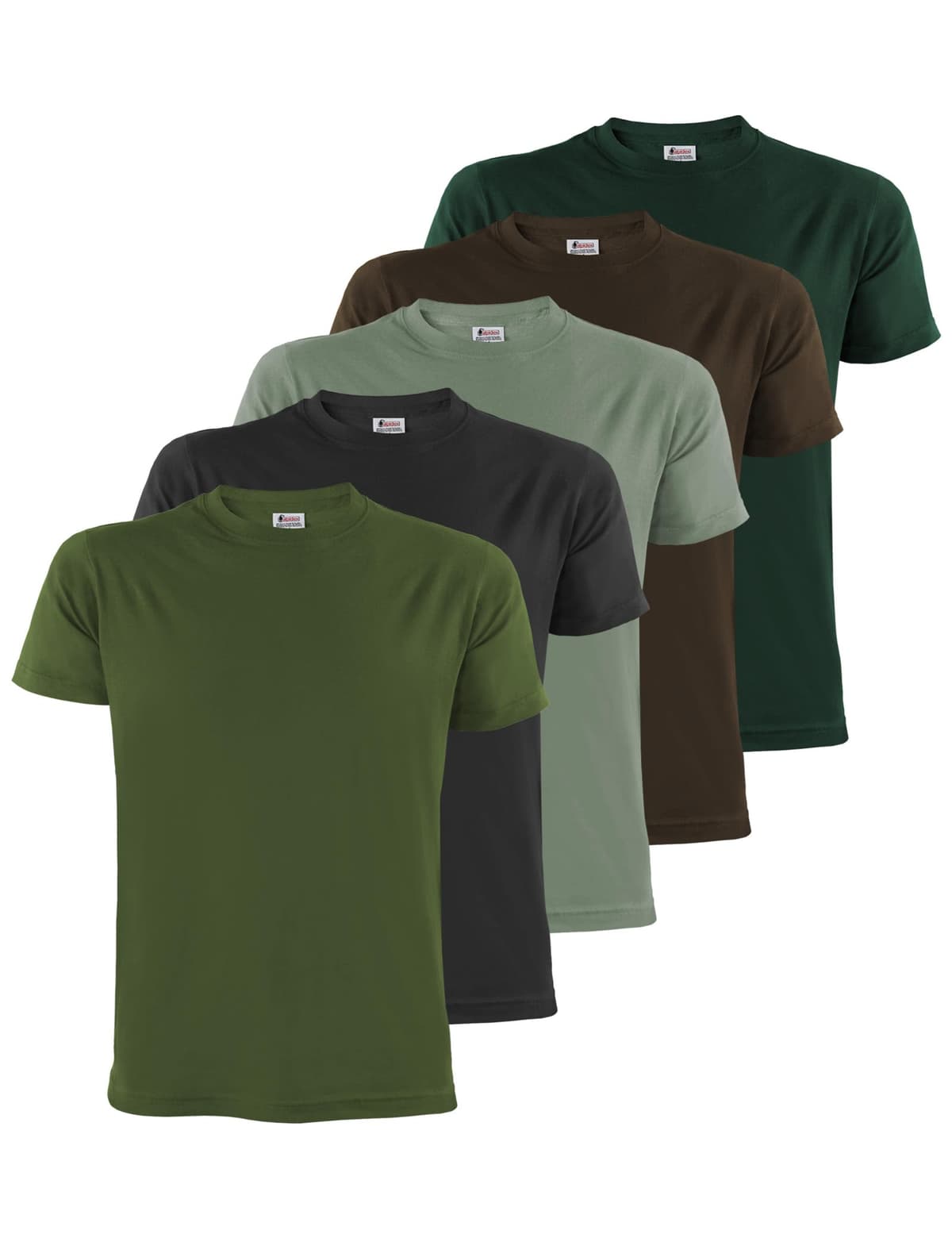 ALPIDEX T-Shirt Camisetas Hombre Pack de 5 Cuello Redondo 100% Algodón Unicolor Corta Shirt Men Camisa de Manga Casual S M L XL XXL 3XL 4XL 5XL — view 13