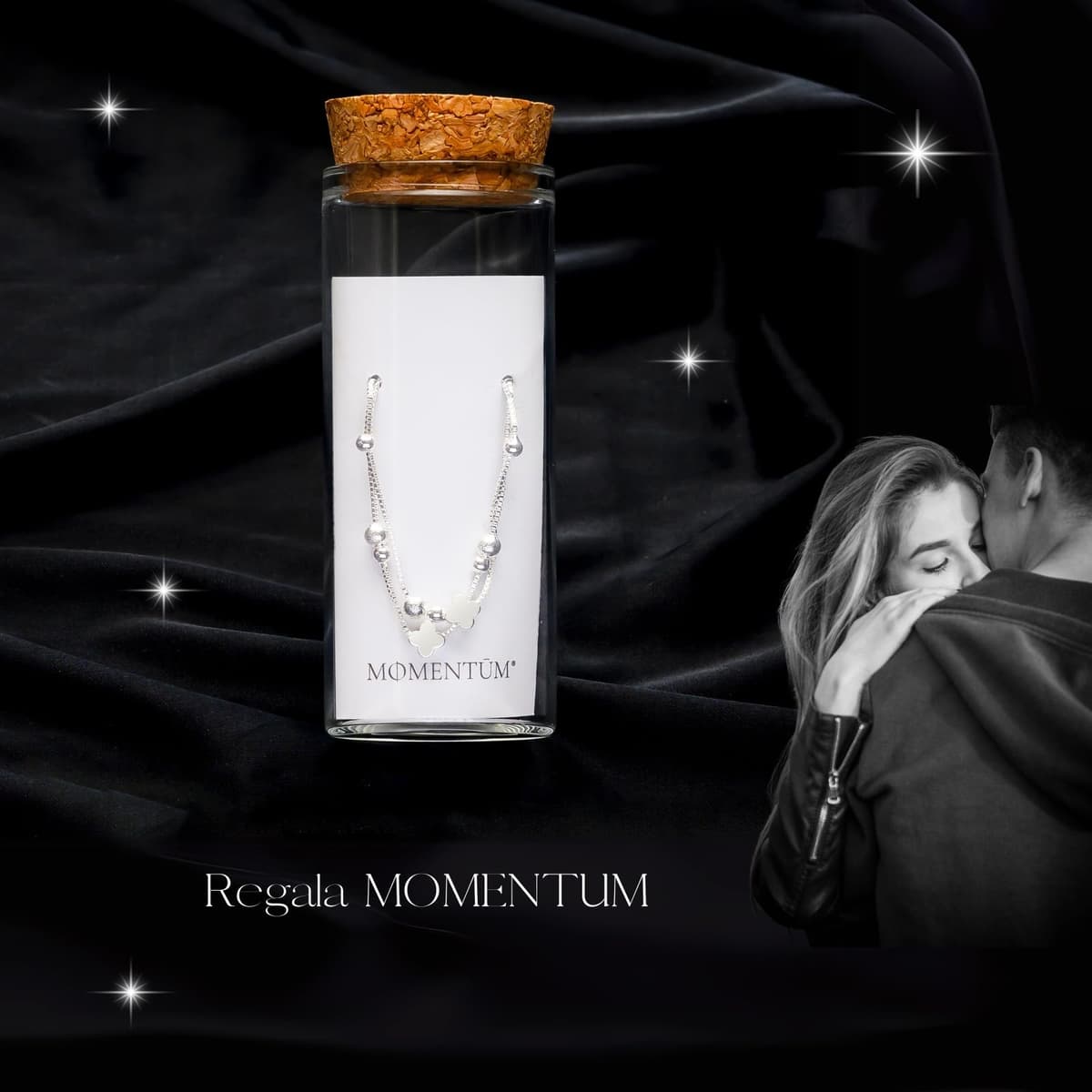 MOMENTUM Pulsera Plata Mujer (Bañada) – Regalo con Caja y Dedicatoria Premium – Ajustable y Elegante – Ideal Cumpleaños, Navidad, San Valentín — view 5