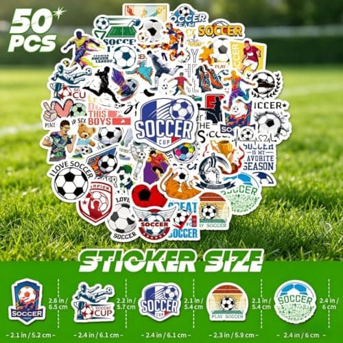 Soccer Fan Accessories Set, Game Day Party Supplies Kit with Inflatable Cheering Sticks, Horn, Headband, Glasses, Flag & Face Stickers, Sports Watch Party Decorations (USA) — view 3