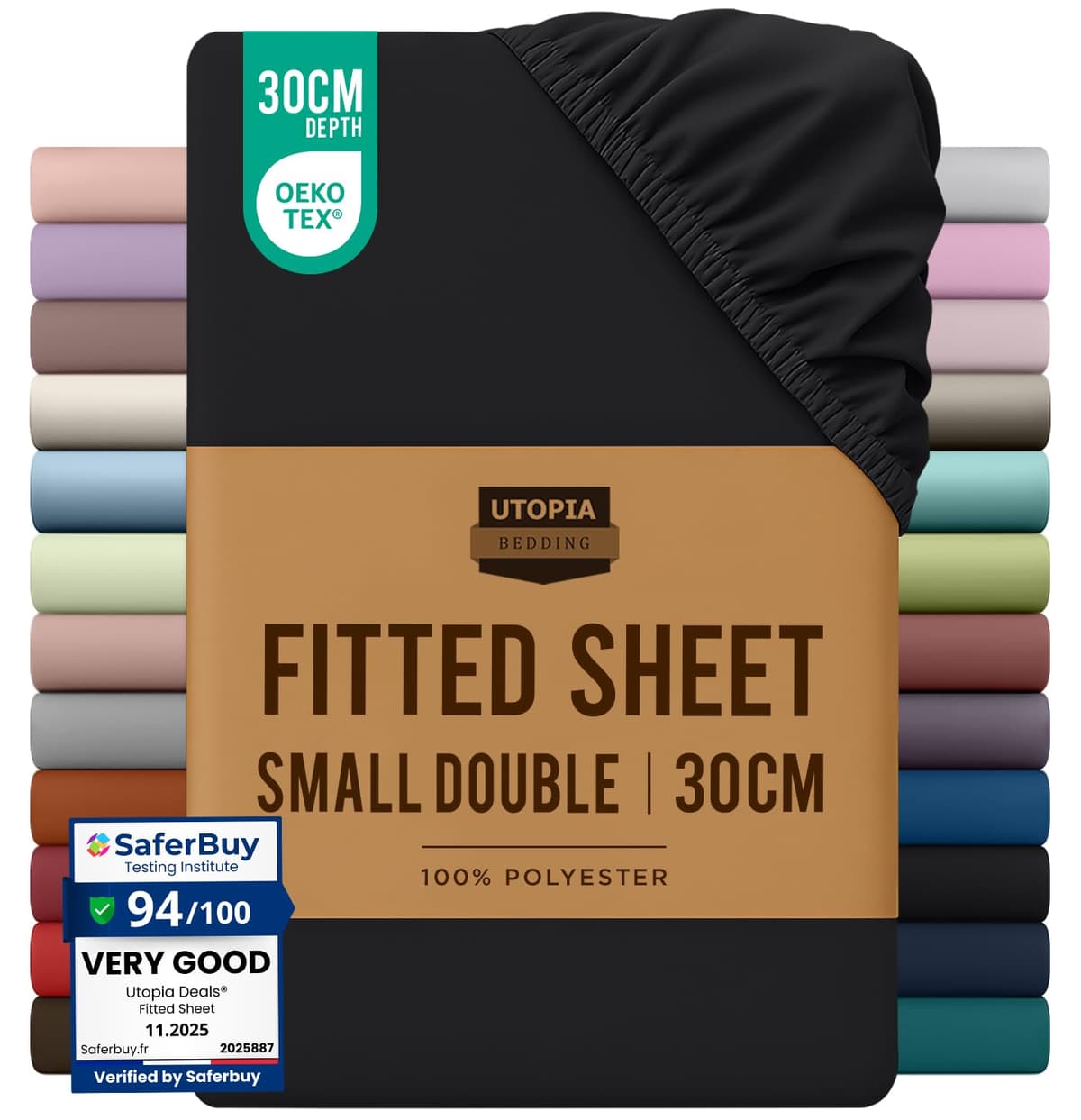 Utopia Bedding Fitted Sheet King, Grey - Deep Pocket 14 inch (35 cm) - Easy Care - OEKO-TEX Certified - Soft Brushed Microfibre Fabric - Shrinkage and Fade Resistant - Bottom Sheet — view 65