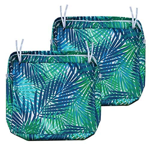 NettyPro Outdoor Cushion Cover Waterproof Patio Chair Seat Cushion Slip Cover 2 Pack, 20 x 18 x 4 Inch